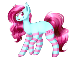 Size: 1797x1440 | Tagged: safe, artist:despotshy, imported from derpibooru, oc, oc only, oc:amai koi, earth pony, pony, clothes, female, mare, simple background, socks, solo, striped socks, transparent background