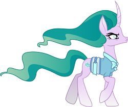 Size: 3568x3001 | Tagged: safe, artist:cloudy glow, artist:cloudyglow, imported from derpibooru, mistmane, pony, unicorn, campfire tales, angry, beautiful, clothes, curved horn, cutie mark, determined, ethereal mane, ethereal tail, female, flowing mane, flowing tail, mare, mistmane is not amused, narrowed eyes, raised hoof, robe, serious, simple background, solo, transparent background, vector, walking