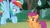 Size: 1920x1080 | Tagged: safe, imported from derpibooru, screencap, rainbow dash, scootaloo, pegasus, pony, campfire tales, duo, faic, female, filly, flying, foal, folded wings, lidded eyes, looking sideways, looking to side, mare, multicolored mane, raised eyebrow, raised hoof, smiling, smirk, smug, smugdash, spread wings