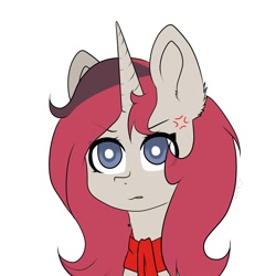 Size: 2000x2000 | Tagged: artist needed, source needed, safe, imported from derpibooru, oc, oc only, pony, unicorn, clothes, scarf, solo