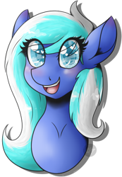 Size: 386x557 | Tagged: safe, artist:teagem, imported from derpibooru, oc, oc only, oc:starlight starbright, pony, bust, female, happy, heart eyes, mare, portrait, simple background, solo, transparent background, wingding eyes