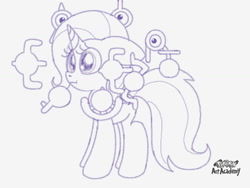 Size: 1024x768 | Tagged: safe, artist:shadowspark24, imported from derpibooru, trixie, pony, unown, atg 2017, crossover, monochrome, newbie artist training grounds, pokemon art academy, pokémon