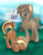 Size: 1388x1758 | Tagged: safe, artist:monikakryza, artist:redi, imported from derpibooru, oc, oc only, oc:arrowhead, oc:feisty song, earth pony, pony, unicorn, shipping