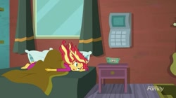 Size: 904x505 | Tagged: safe, imported from derpibooru, screencap, sunset shimmer, eqg summertime shorts, equestria girls, monday blues, barefoot, feet, female, majestic as fuck, sunset's apartment