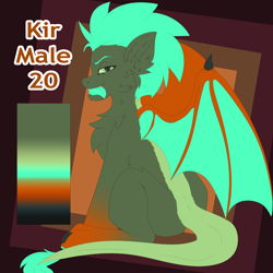 Size: 2000x2000 | Tagged: safe, artist:fkk, imported from derpibooru, oc, oc only, oc:kir, dracony, hybrid, male, reference sheet, solo, stallion