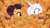 Size: 1366x768 | Tagged: safe, edit, imported from derpibooru, fleur-de-lis, saffron masala, pony, unicorn, awkward moment, chicken nugget, don't take it seriously, female, food, looking at each other, manip, mare, nug life, silence