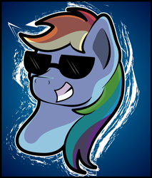 Size: 897x1052 | Tagged: safe, artist:littletigressda, artist:moonlightfan, imported from derpibooru, rainbow dash, pony, female, solo, sunglasses