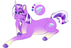 Size: 1080x738 | Tagged: safe, artist:bijutsuyoukai, imported from derpibooru, oc, oc only, oc:flight o' fancy, pony, unicorn, curved horn, female, mare, offspring, parent:dandy grandeur, parent:twilight sparkle, prone, simple background, solo, transparent background