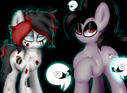 Size: 3800x2800 | Tagged: safe, artist:paulpeopless, imported from derpibooru, oc, oc only, oc:paulpeoples, oc:tiorafa, pony, zombie, blood, necromancer, ribs