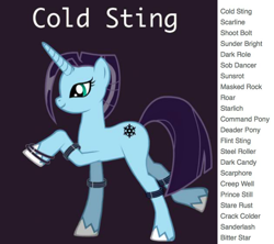 Size: 842x747 | Tagged: safe, imported from derpibooru, oc, oc only, oc:cold sting, pony, pony creator, neural network, solo