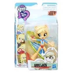 Size: 1500x1500 | Tagged: safe, artist:ritalux, imported from derpibooru, applejack, equestria girls, beach, clothes, doll, equestria girls minis, irl, merchandise, photo, surfboard, swimsuit, toy
