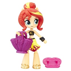 Size: 1500x1500 | Tagged: safe, imported from derpibooru, sunset shimmer, equestria girls, bikini, clothes, doll, equestria girls minis, irl, merchandise, photo, sarong, summer sunset, swimsuit, toy, wrap skirt