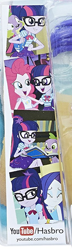 Size: 264x916 | Tagged: safe, imported from derpibooru, pinkie pie, rarity, sci-twi, spike, spike the regular dog, twilight sparkle, dog, equestria girls, equestria girls series, cropped, doll, equestria girls minis, geode of telekinesis, implied sci-twi, irl, merchandise, mlp merch, photo, rarity peplum dress, toy