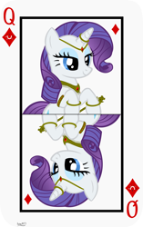 Size: 3809x6062 | Tagged: safe, artist:ironm17, imported from derpibooru, part of a set, rarity, pony, unicorn, card, female, jewelry, mare, playing card, queen of diamonds, smiling, solo, vector