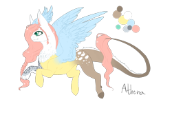 Size: 1500x1000 | Tagged: safe, artist:fancycookiejar, imported from derpibooru, oc, oc only, oc:athena, hybrid, interspecies offspring, offspring, parent:discord, parent:fluttershy, parents:discoshy, solo