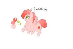 Size: 1500x1000 | Tagged: safe, artist:fancycookiejar, imported from derpibooru, oc, oc only, oc:confetti pop, pony, offspring, parent:cheese sandwich, parent:pinkie pie, parents:cheesepie, solo