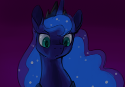 Size: 1000x700 | Tagged: safe, artist:goat train, imported from derpibooru, princess luna, alicorn, pony, female, mare, purple background, simple background, solo