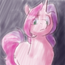 Size: 700x700 | Tagged: safe, artist:goat train, imported from derpibooru, oc, oc only, oc:gloomy, pony, unicorn, colored sketch, female, mare, solo