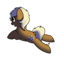 Size: 887x820 | Tagged: safe, artist:neuro, imported from derpibooru, oc, oc only, oc:frosty hooves, lying down, solo