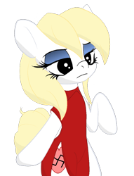 Size: 777x1015 | Tagged: safe, artist:an-m, artist:luzion, color edit, edit, imported from derpibooru, oc, oc only, oc:aryanne, earth pony, pony, semi-anthro, bipedal, clothes, colored, dress, female, lidded eyes, mare, model, nazi, raised hoof, simple background, solo, swastika, transparent background