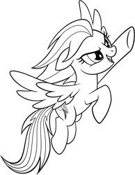 Size: 2969x3819 | Tagged: safe, imported from derpibooru, rainbow dash, my little pony: the movie, female, monochrome, simple background, solo, transparent background