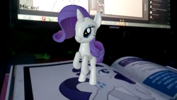 Size: 854x480 | Tagged: safe, imported from derpibooru, rarity, 3d, augmented reality, irl, photo, ponies in real life, virtual reality