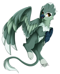 Size: 1024x1262 | Tagged: safe, artist:mindlesssketching, imported from derpibooru, oc, oc only, oc:gabitha, griffon, female, simple background, solo, transparent background