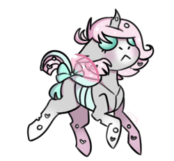 Size: 856x791 | Tagged: safe, artist:cinnamonsparx, imported from derpibooru, oc, oc only, oc:seraphina, changeling, bow, chibi, female, simple background, solo, tail bow, transparent background