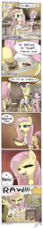 Size: 1050x5440 | Tagged: safe, artist:fidzfox, imported from derpibooru, dandy grandeur, fluttershy, wrangler, oc, pony, fluttershy leans in, clothes, comic, dialogue, food, gordon ramsay, kitchen, out of character, vulgar