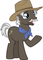 Size: 3668x5090 | Tagged: safe, artist:kevinerino, imported from derpibooru, burnt oak, earth pony, pony, the perfect pear, hat, high res, male, simple background, solo, stallion, transparent background, vector