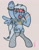Size: 1024x1324 | Tagged: safe, artist:thestipplebrony, imported from derpibooru, oc, oc only, pegasus, pony, bipedal, fishnets, glowstick, headband, kandi, pointillism, rave, solo, stipple, stippling, traditional art