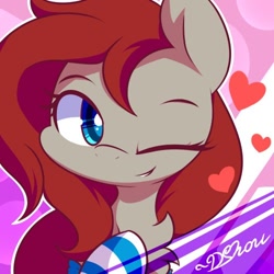 Size: 500x500 | Tagged: safe, artist:dshou, imported from derpibooru, oc, oc only, oc:ponepony, clothes, cute, flirting, flirty, looking at you, one eye closed, socks, striped socks, wink