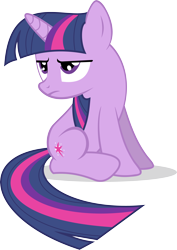Size: 3798x5375 | Tagged: safe, artist:hornflakes, imported from derpibooru, twilight sparkle, pony, unicorn, a canterlot wedding, female, high res, mare, simple background, sitting, solo, transparent background, twilight is not amused, twilight sparkle is not amused, unamused, unicorn twilight, vector