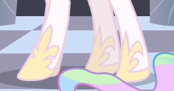 Size: 335x176 | Tagged: safe, imported from derpibooru, screencap, princess celestia, princess twilight sparkle (episode), clothes, cropped, legs, pictures of legs, shoes