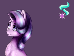 Size: 1280x960 | Tagged: safe, artist:ognifireheart, imported from derpibooru, starlight glimmer, pony, unicorn, cutie mark, female, mare, simple background, smiling, solo