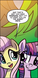 Size: 600x1222 | Tagged: safe, artist:agnesgarbowska, idw, imported from derpibooru, fluttershy, twilight sparkle, alicorn, a health of information, spoiler:comic, spoiler:comic58, duo, twilight sparkle (alicorn)