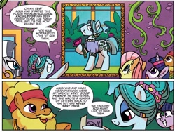 Size: 1146x864 | Tagged: safe, artist:agnesgarbowska, idw, imported from derpibooru, aqua vine, cattail, fluttershy, ms. vine, twilight sparkle, zecora, alicorn, earth pony, pegasus, pony, zebra, a health of information, spoiler:comic, spoiler:comic58, twilight sparkle (alicorn)