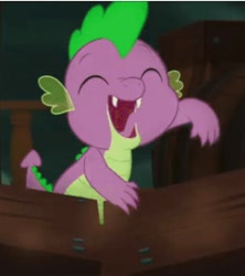 Size: 468x528 | Tagged: safe, imported from derpibooru, screencap, spike, dragon, my little pony: the movie, cropped, cute, drumming, eyes closed, smiling, spikabetes