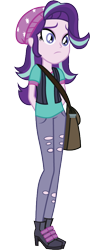 Size: 322x897 | Tagged: dead source, safe, artist:princessfireshiner, imported from derpibooru, starlight glimmer, equestria girls, mirror magic, spoiler:eqg specials, arm behind back, bag, beanie, clothes, female, hat, simple background, solo, transparent background, vector