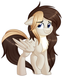 Size: 1452x1740 | Tagged: safe, artist:thegamblehorse, imported from derpibooru, oc, oc only, oc:misty serenity, pegasus, pony, female, mare, simple background, smiling, solo, transparent background