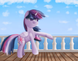 Size: 1500x1167 | Tagged: safe, artist:reflex-pony, imported from derpibooru, twilight sparkle, alicorn, boardwalk, digital painting, twilight sparkle (alicorn)