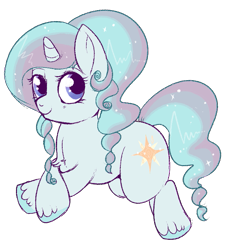 Size: 679x736 | Tagged: safe, artist:lulubell, imported from derpibooru, oc, oc only, oc:incandescence, pony, unicorn, female, filly, magical lesbian spawn, next generation, offspring, parent:princess celestia, parent:rarity, parents:rarilestia, simple background, solo, transparent background