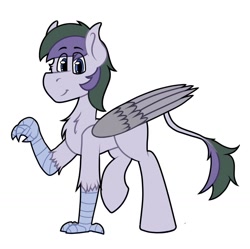Size: 1460x1455 | Tagged: safe, artist:koonzypony, imported from derpibooru, oc, oc only, oc:vintage collection, hippogriff, leonine tail, standing, talons