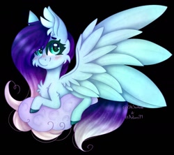 Size: 1269x1128 | Tagged: safe, artist:antaress99, artist:ohsushime, imported from derpibooru, oc, oc only, oc:antares, pegasus, pony, black background, cloud, female, mare, prone, simple background, solo