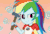 Size: 587x400 | Tagged: safe, artist:sketchmcreations, edit, imported from derpibooru, rainbow dash, equestria girls, legend of everfree, animated, bleach (manga), female, gif, hammer, leek spin, parody, smiling, smirk, solo