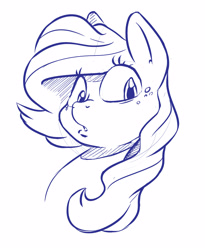 Size: 2494x3040 | Tagged: safe, artist:dilarus, deleted from derpibooru, imported from derpibooru, oc, oc only, pony, bust, commission, monochrome, portrait, solo