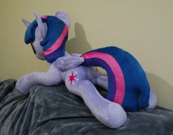 Size: 1600x1239 | Tagged: safe, artist:lanacraft, imported from derpibooru, twilight sparkle, alicorn, beanie (plushie), irl, life size, photo, plushie, twilight sparkle (alicorn)