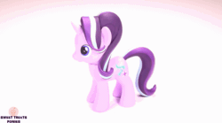 Size: 1097x610 | Tagged: safe, artist:sweet treats ponies, imported from derpibooru, starlight glimmer, pony, unicorn, animated, custom, customized toy, figurine, gif, irl, photo, solo, toy, youtube link