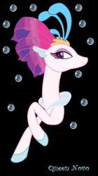 Size: 600x1068 | Tagged: safe, artist:ladydragonpony, imported from derpibooru, queen novo, seapony (g4), my little pony: the movie, black background, female, mare, simple background, solo