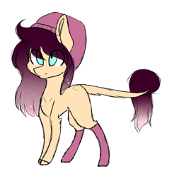 Size: 1024x977 | Tagged: safe, artist:hyshyy, imported from derpibooru, oc, oc only, oc:teagen, earth pony, pony, beanie, female, hat, mare, simple background, solo, transparent background